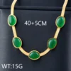 4 pcs Luxury Emerald Necklace Set - Image 4