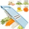 5-in-1 Stainless Steel Manual Vegetable Slicer – Safe & Multifunctional Cutter - Image 3
