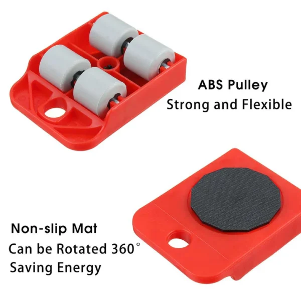 Furniture Lifter Mover Tool Set – 5PCS Heavy-Duty Lifting Wheels for Easy Moving - Image 3