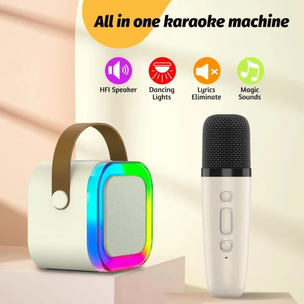 Karaoke Mic Machine for Kids – Wireless Mic & Speaker, Fun Singing Toy - Image 2