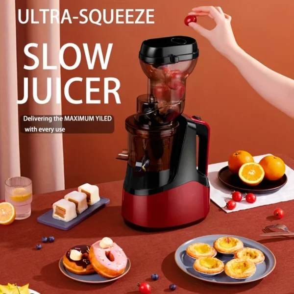 Denx Slow Citrus Juicer – Cold Press, 1L-1.5L, Non-Slip Base, Easy Clean, Multi-Filter, Ice Cream Function - Image 5